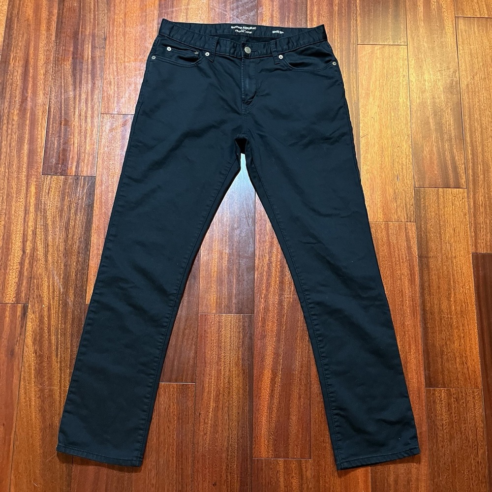 Banana Republic Jeans Men 32x30 Black Travel Jean Slim Fit Stretch Chino Casual